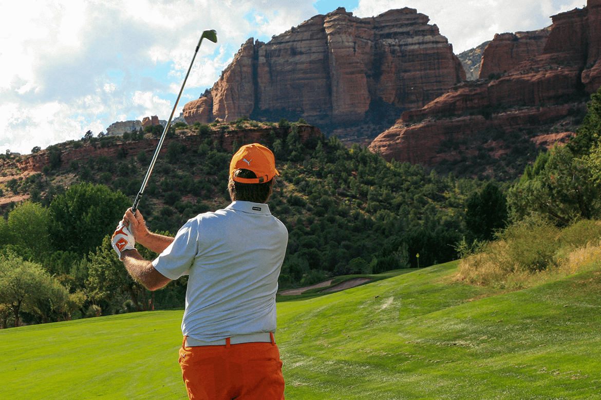 Golfer in Sedona, Arizona