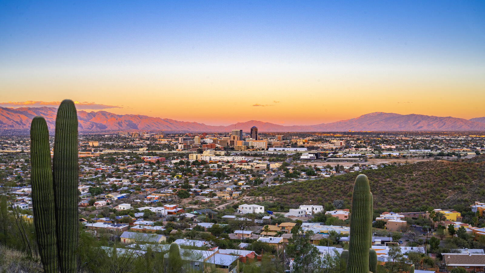 Tucson, Arizona skyline near ASAP's new pain management clinic