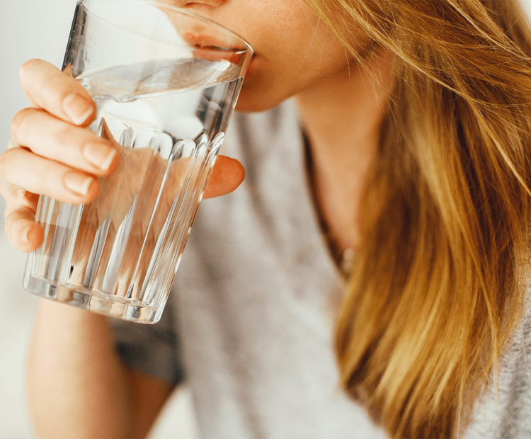 Woman drinking water