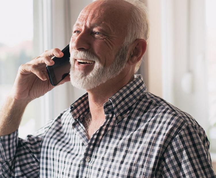 Man talking on phone