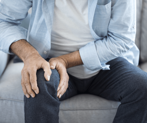 Man with knee pain