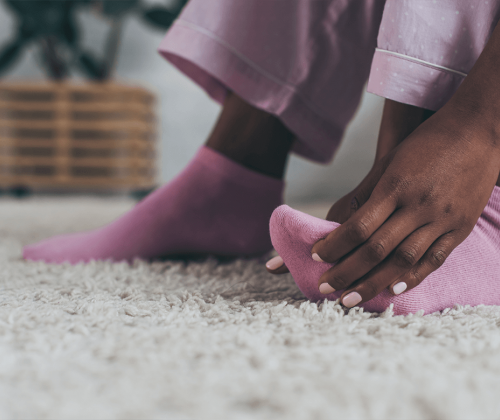 Woman with foot pain