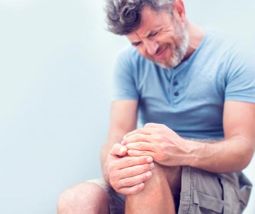 Man with knee pain