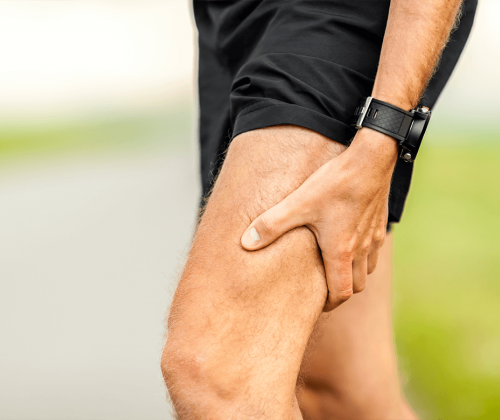 Man with pain in hamstring