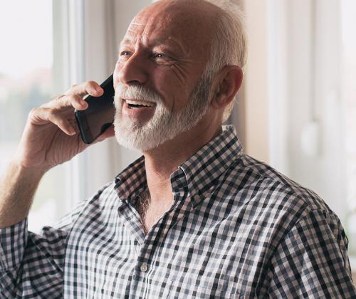 Man talking on phone