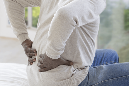 Man with lower back pain