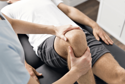 Man with knee pain