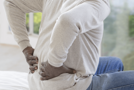 main with lower back pain
