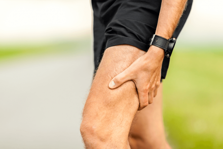 Man with pain in hamstring
