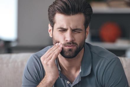 Man with a toothache