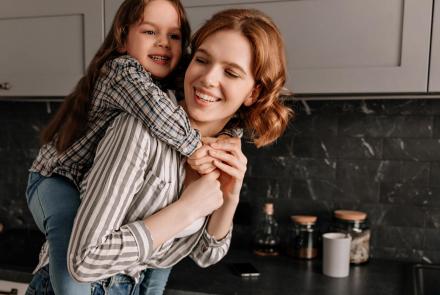 Mother and daughter with red hair